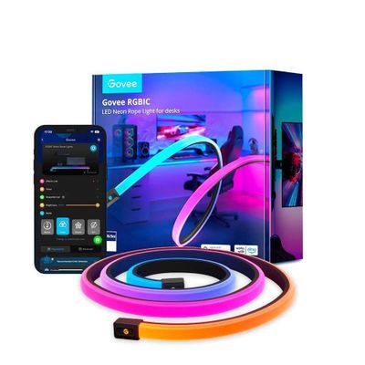 Tira de Neón Gamer RGBIC ajustable para Escritorio