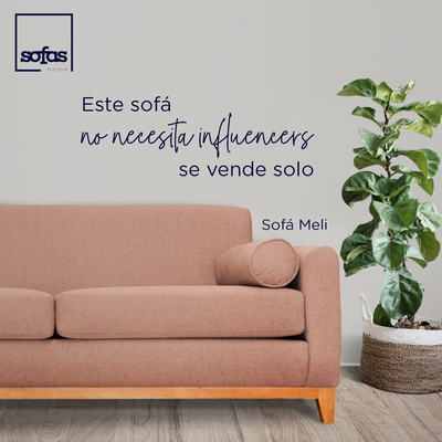 Imagen 2 del producto Sofá Meli Felpa Palo Rosa 2 Cuerpos