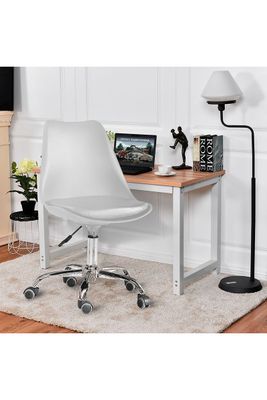 Imagen 2 del producto Pack 4 Sillas Escritorio Giratoria Cojín Blanco