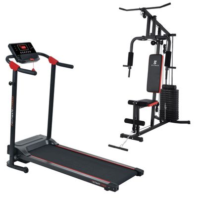 trotadora e100 + máquina home gym p550 pro 65 kg