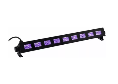 Imagen 2 del producto Luz Led Uv Negra Para Fiestas Fluor Ultravioleta Barra 9x3w