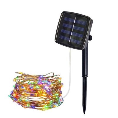 CADENA DE LUZ HADA LED MULTICOLOR 10 METROS CARGA SOLAR