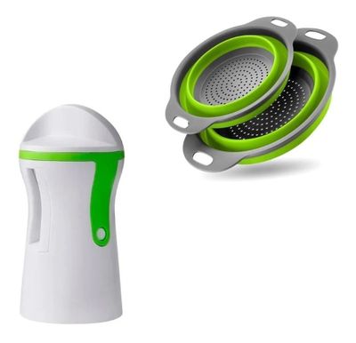 Colador 2 Piezas Plegable + Picador De Verduras