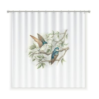 Imagen 1 del producto CORTINA DE BAÑO ALGODÓN GOLONDRINAS