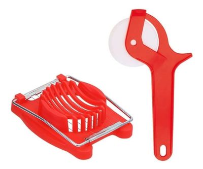 Pack Corta Pizza + Rebana Huevo Masas Cortador Rebanador