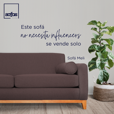 Imagen 2 del producto Sofá Meli Chenille Tipo Lino Cafe 3 Cuerpos