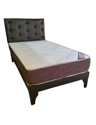 Imagen 2 del producto CAMA EUROPEA RIMAR 1.5P NEGRA CUERO PU