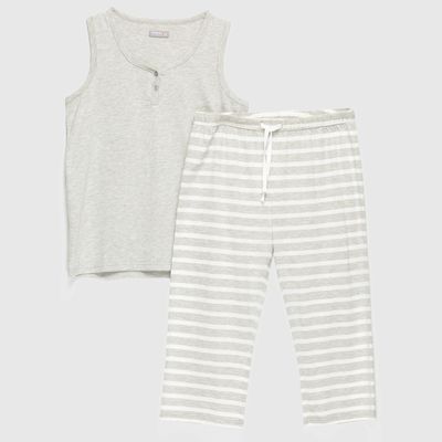 Pijama Melange largo mujer