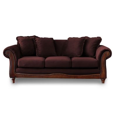 SOFA  RIMINI 3C TELA VELVET CHOCOLATE