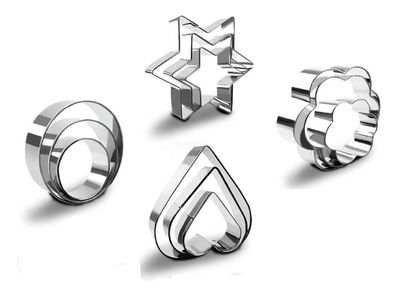 Imagen 1 del producto Set 5 Moldes Galletas Corta Masas Cortadores Repostería