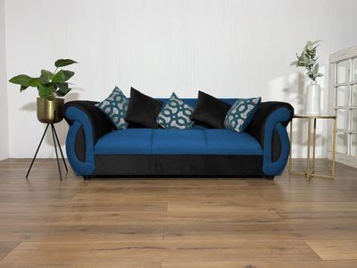 Imagen 2 del producto Sofá New Dominga Azul 3 Cuerpos