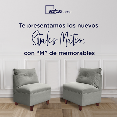 Imagen 2 del producto Par Butacas Mateo Chenille Gris Pata Madera 1C