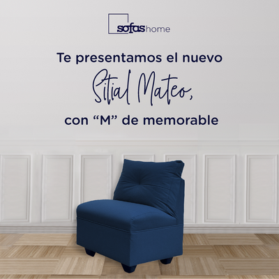 Imagen 2 del producto Butaca Mateo Chenille Azul Pata Plastica 1C