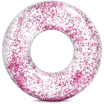 Flotador Inflable Redondo Brillo 107x27 Cm Rosado