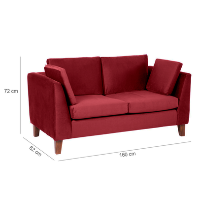 Imagen 2 del producto Sofá Estocolmo 2 Cuerpos Rojo