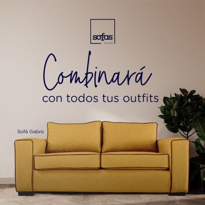 Imagen 2 del producto Sofá Gabro Felpa Ambarino 3 Cuerpos