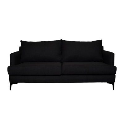 Imagen 1 del producto Sofá Aldara Chenille Tipo Lino Negro 2C