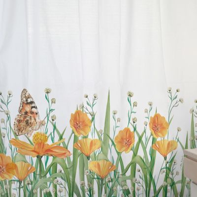 Imagen 2 del producto CORTINA DE BAÑO ALGODÓN JARDÍN DE FLORES AMAPOLA