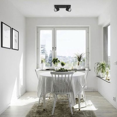 Imagen 2 del producto Foco Spot Para Cielo o Muro Porta 2xGU-10 Negro M