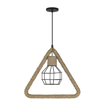 Lámpara Colgante Estilo Rústico Triangular E-27