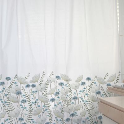 Imagen 2 del producto CORTINA BAÑO ALGODÓN AMAPOLAS Y AZULITO