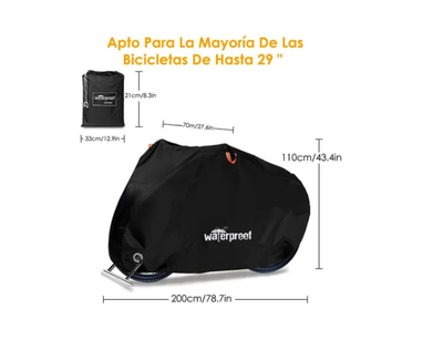 Imagen 2 del producto Carpa Cobertor Funda Para Bicicleta Impermeable 110 X 200cm