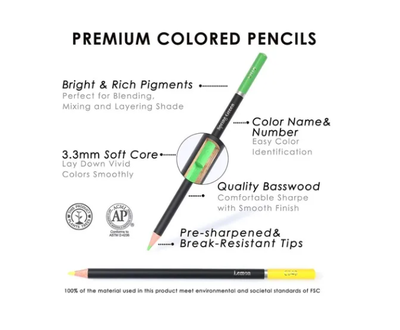 Imagen 2 del producto Set 120 Lapices Colores Profesional Dibujo Caja Cilindrica