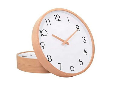 Imagen 2 del producto Reloj De Muralla Redondo Madera Clara Analogo