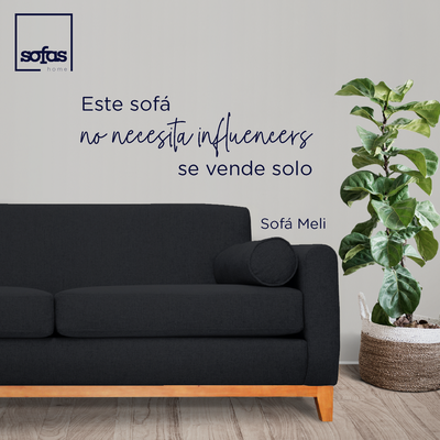 Imagen 2 del producto Sofá Meli Chenille Tipo Lino Grafito 3 Cuerpos