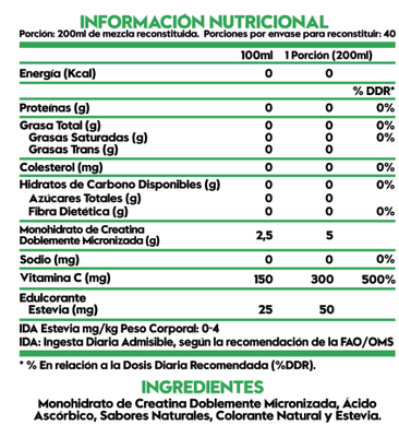 Imagen 2 del producto Creatina monohidratada Con Vitamina 40 Servicios  Sandia