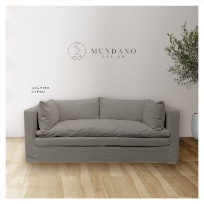Imagen 2 del producto Sofá Puelo Lino Gris Piedra 3C