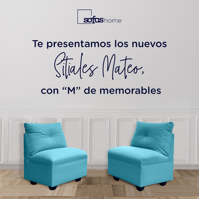 Imagen 2 del producto Par Butacas Mateo Chenille Turquesa Pata Plastica 1C