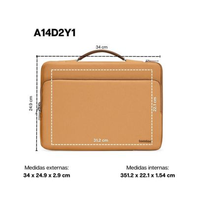 Imagen 2 del producto Tomtoc Maletín A14 para Notebook/Macbook Pro hasta 14"" - Naranja