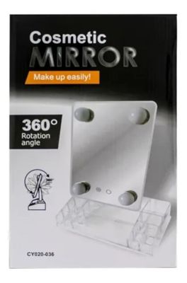 Espejo Led Rotación 360° Cosmetic Mirror