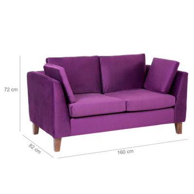 Imagen 2 del producto Sofá Estocolmo 2 Cuerpos Morado
