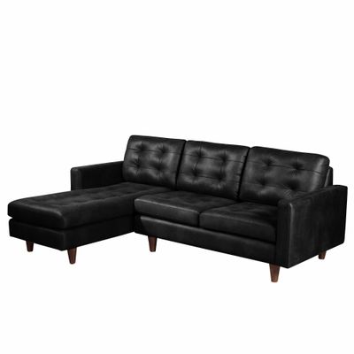 Imagen 2 del producto SOFA CHAISELONG IZQ NAPOLES CUERO KETUCKY NEGRO