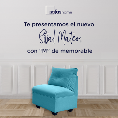 Imagen 2 del producto Butaca Mateo Chenille Turquesa Pata Plastica 1C