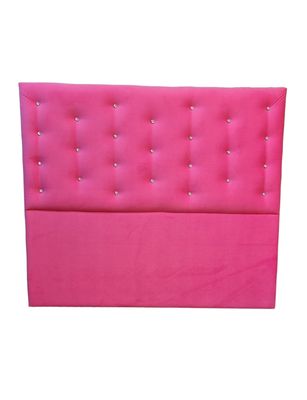 Respaldo Botoné Con Base 2P Rosado Diamante Felpa