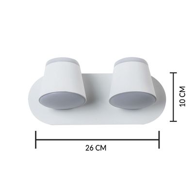 Imagen 2 del producto Apliqué Elegante Doble Decorativo LED Movible 10W Blanco