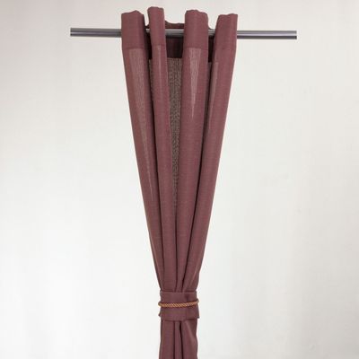 Set Cortinas 8 Piezas Yasmin Café