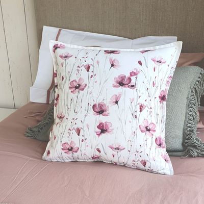 Imagen 2 del producto FUNDA COJÍN ALGODÓN FLORCITAS UNICORNIO 45X45