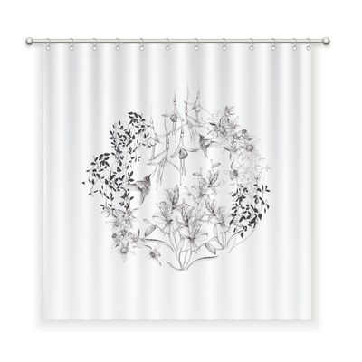 Imagen 1 del producto CORTINA BAÑO ALGODÓN FLORES NATIVAS