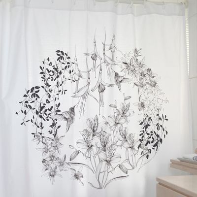 Imagen 2 del producto CORTINA BAÑO ALGODÓN FLORES NATIVAS