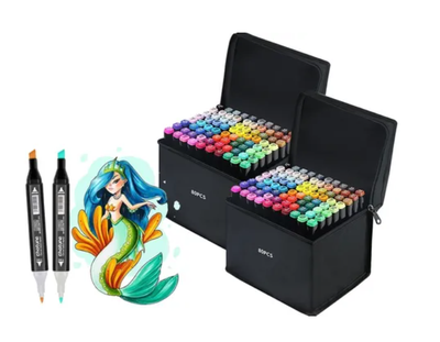 Imagen 2 del producto 168 Lápices Marcadores Doble Con Bolsa