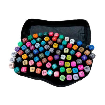 168 Lápices Marcadores Doble Con Bolsa