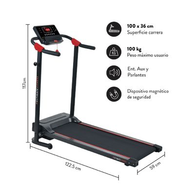 Imagen 2 del producto Trotadora Eléctrica E100 MP3 Edition