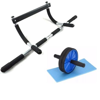 Barra Ejercicios Abdomen + Rueda Abdominal