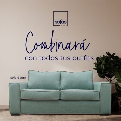 Imagen 2 del producto Sofá Gabro Chenille Tipo Lino Verde 3 Cuerpos