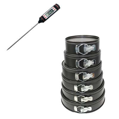 Molde Reposteria 6 Piezas + Termometro De Cocina