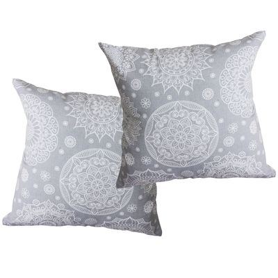 Set 2 cojines Lona Española Jalebi 50x50 cm Gris